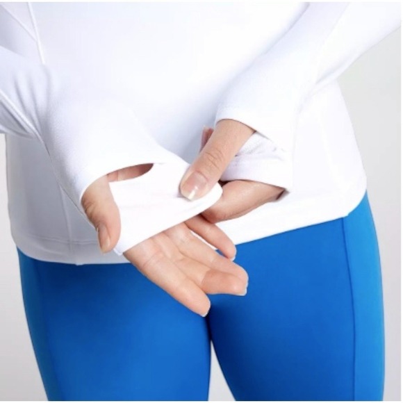 CALIA Womens Cold Dash 1/4 Zip Long‎ Sleeve Pullover Top Size XXL White NWT - Picture 5 of 11